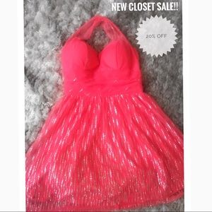 US size 5 juniors coral party dress!!